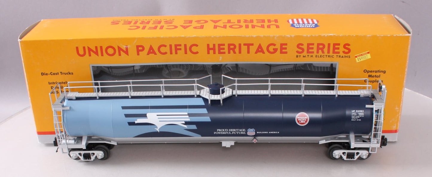 MTH 20-96212 O Gauge 33K Gallon Tank Car Missouri Pacific Heritage #521982