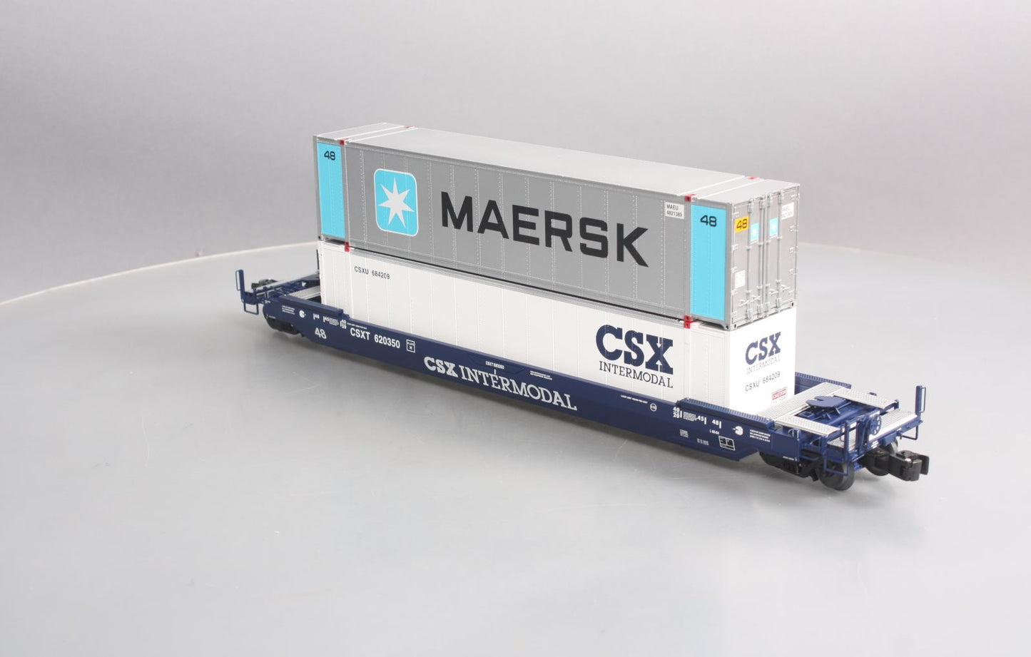 Lionel 6-17588 CSX Husky Stack Flatcar w/ Maersk Container EX