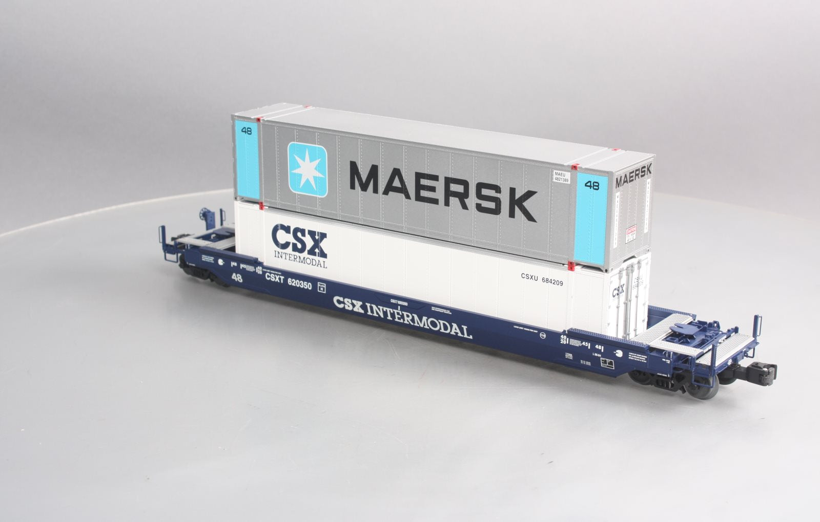 Lionel 6-17588 CSX Husky Stack Flatcar w/ Maersk Container EX