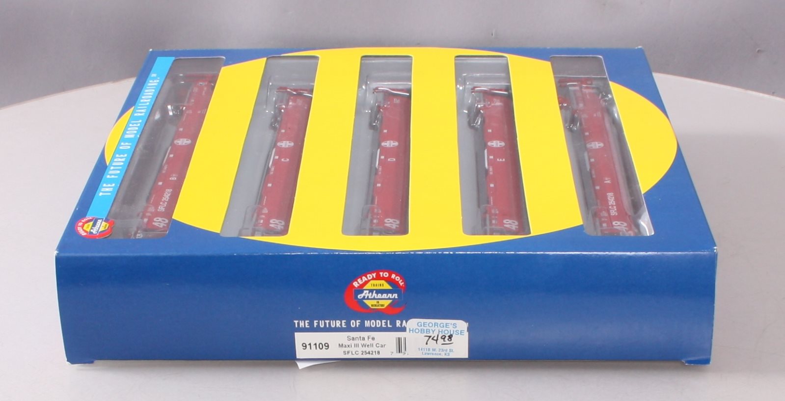 Athearn 91109 HO Santa Fe Maxi III Well Cars #SFLC 254218 (Pack of 5)
