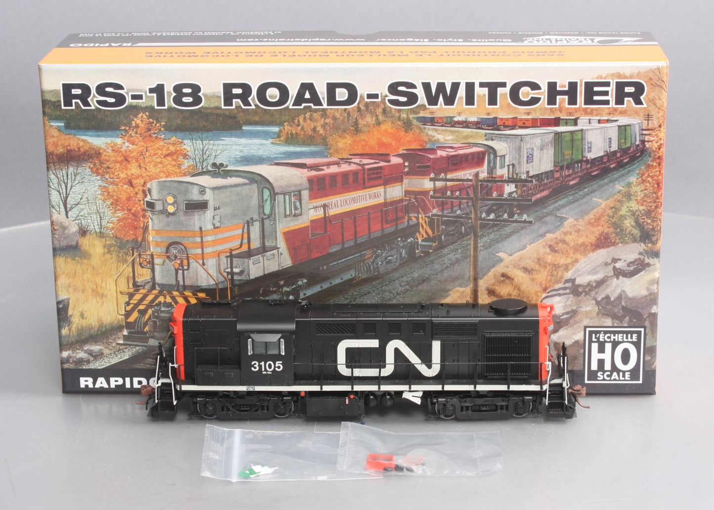 Rapido Trains 32008 HO Scale Canadian National RS-18 Diesel Locomotive #3105