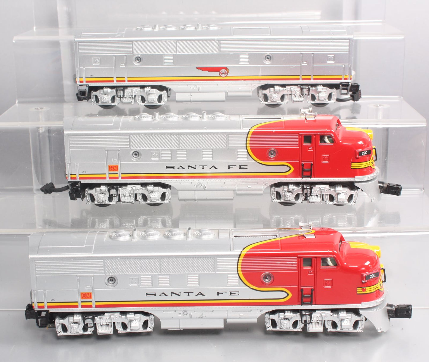 MTH 30-20551-1 Santa Fe F-3 ABA Diesel Engine Set w/PS 3.0 #29L/29C/29A w/PS3