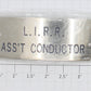 Acme 1000X-LHB Nickel Plated Long Island Railroad Ass't Conductor Hat Badge