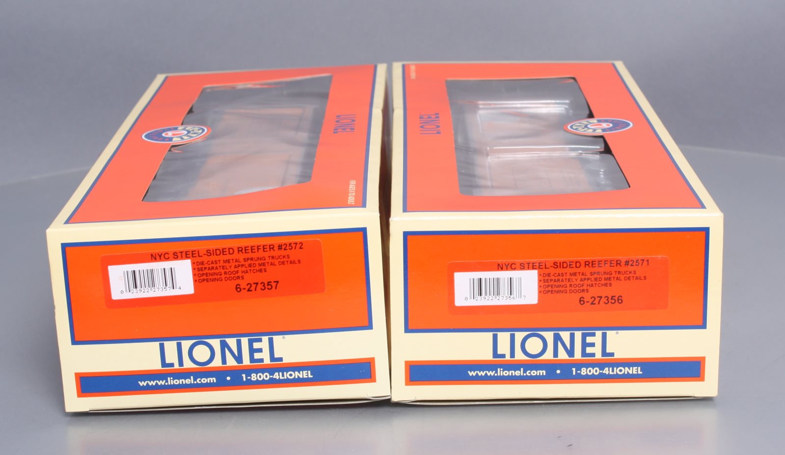 Lionel 6-21937 O Gauge New York Central Steel-Sided Refrigerator Car Set