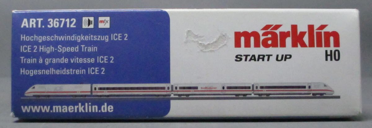 Marklin 36712 HO German Railroad ICE 2 High-Speed Train-Only Set