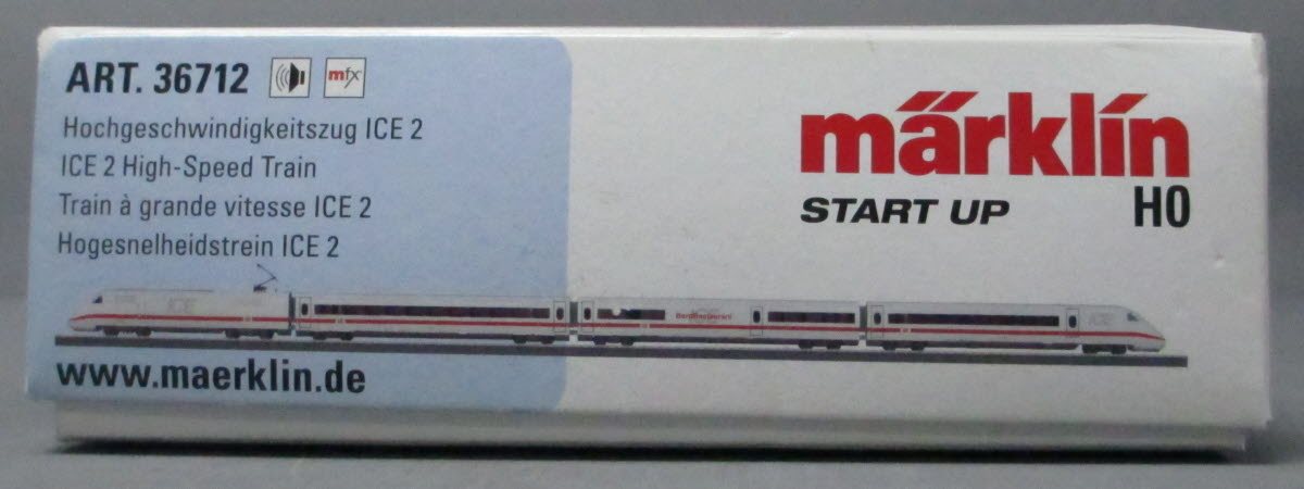 Marklin 36712 HO German Railroad ICE 2 High-Speed Train-Only Set