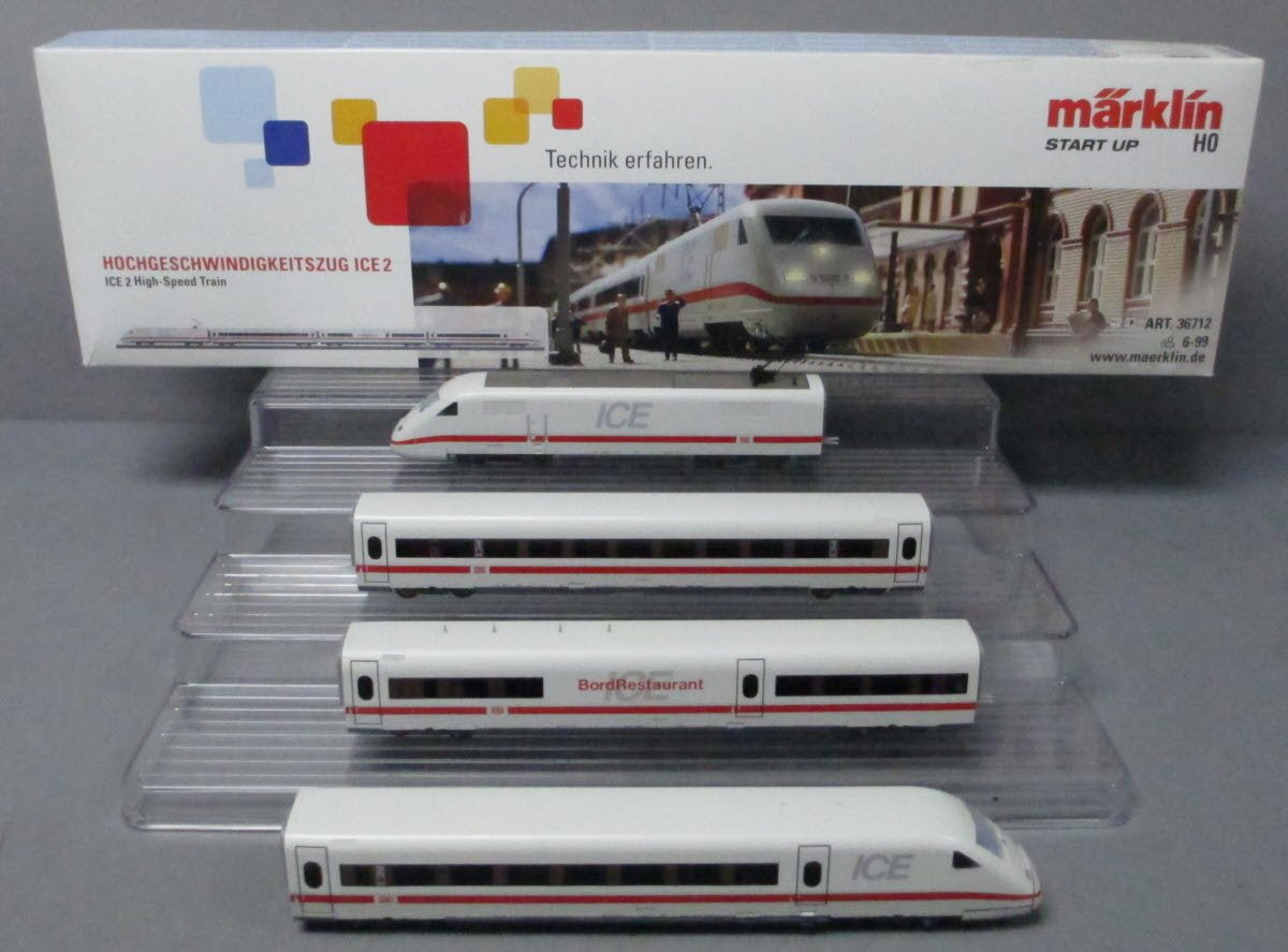 Marklin 36712 HO German Railroad ICE 2 High-Speed Train-Only Set