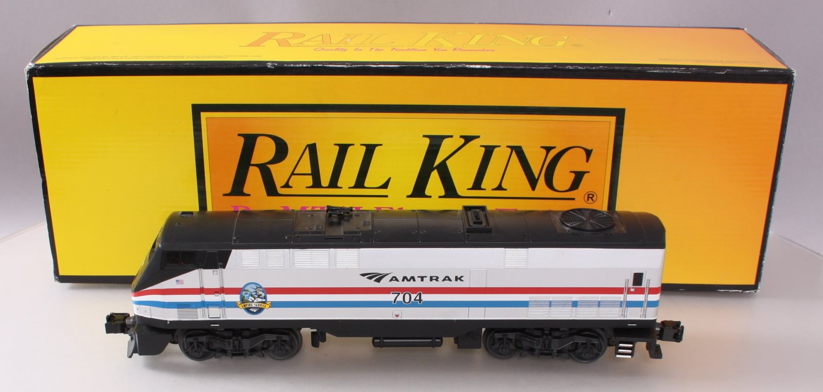 MTH 30-20424-1 O-27 Amtrak Genesis with PS3 #704 – Trainz