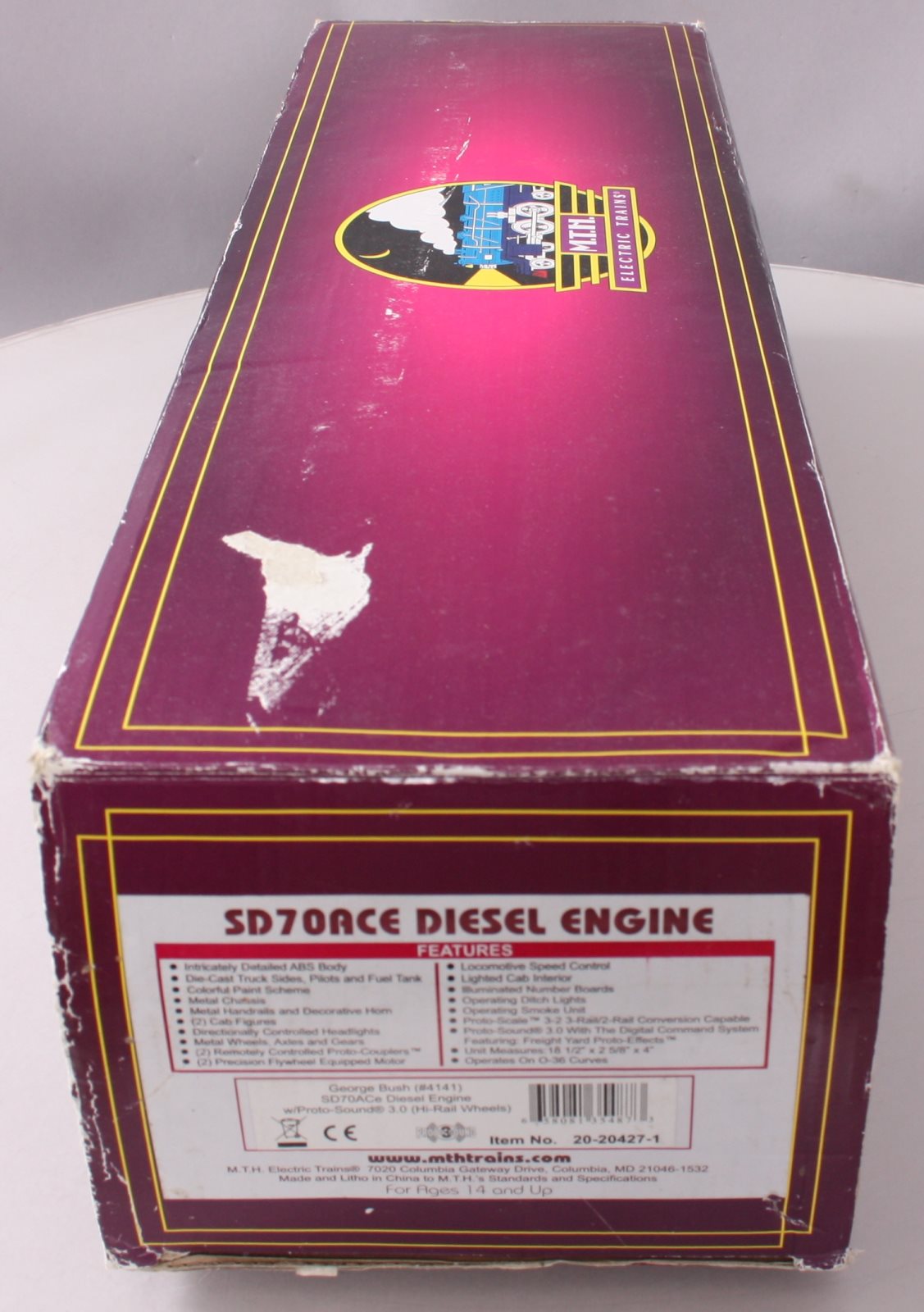 MTH 20-20427-1 George Bush 41 SD70ACe Diesel Engine w/PS 3.0 #4141