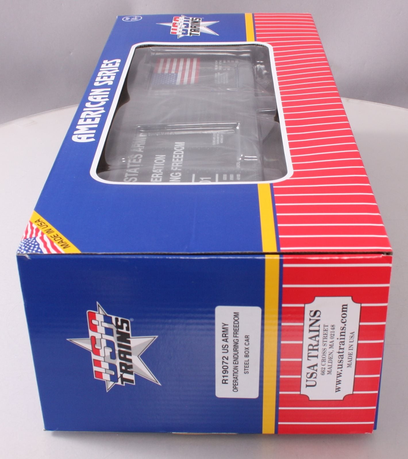 USA Trains R19072 G US Army "Operation Enduring Freedom" Simulated Steel Box Car