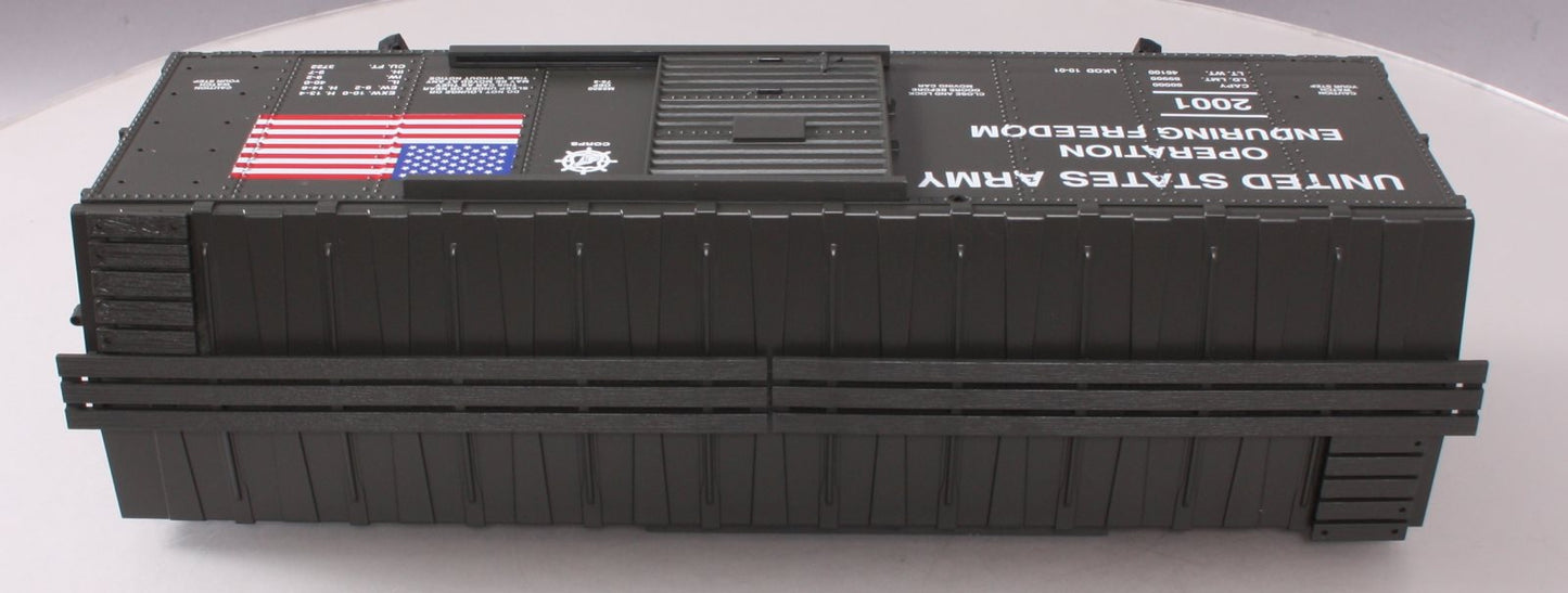 USA Trains R19072 G US Army "Operation Enduring Freedom" Simulated Steel Box Car