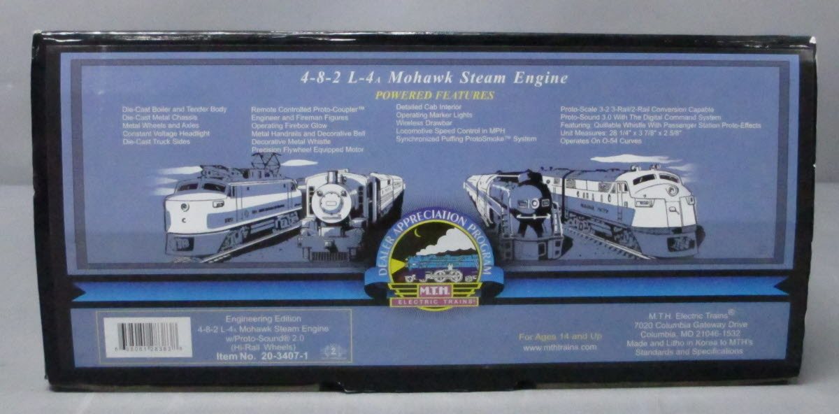 MTH 20-3407-1 O NYC Engineering Edition Pilot 4-8-2 L-4a
