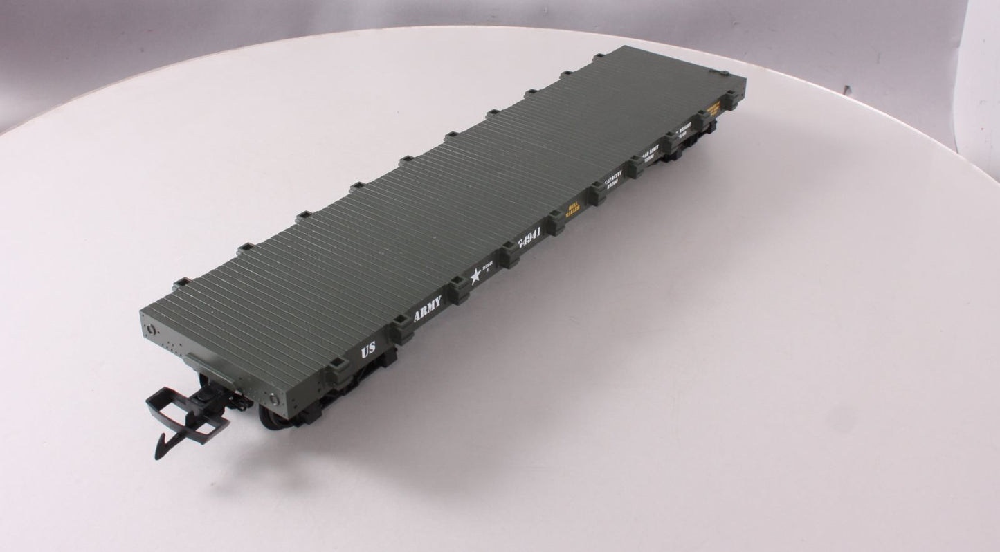 USA Trains R1766A G US Army Flat Car #G5050 with 3 Jeeps