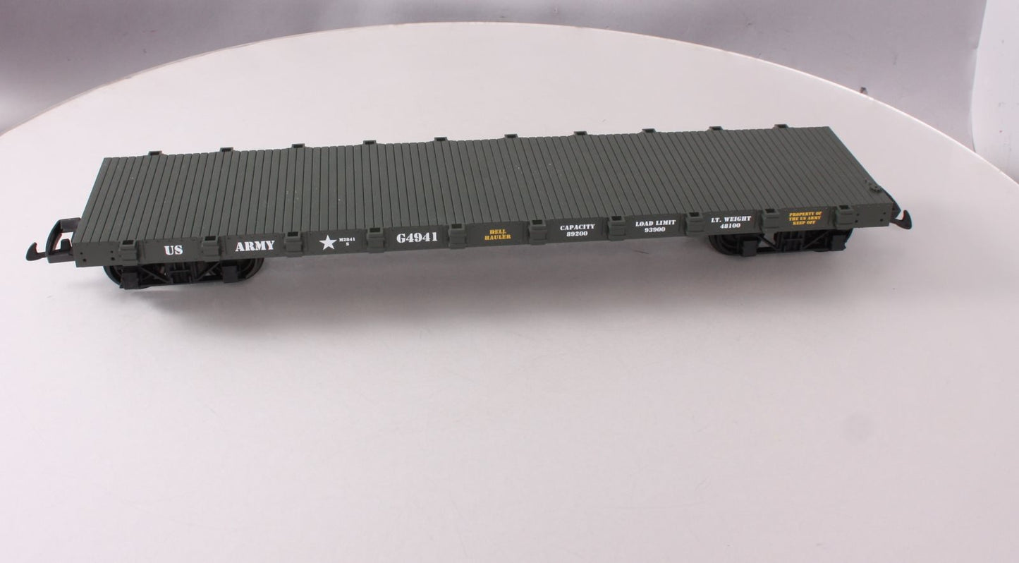 USA Trains R1766A G US Army Flat Car #G5050 with 3 Jeeps