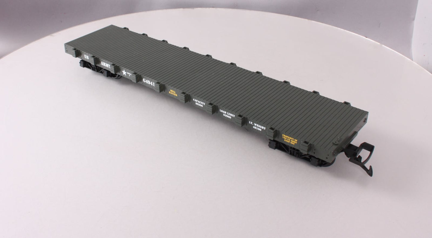 USA Trains R1766A G US Army Flat Car #G5050 with 3 Jeeps