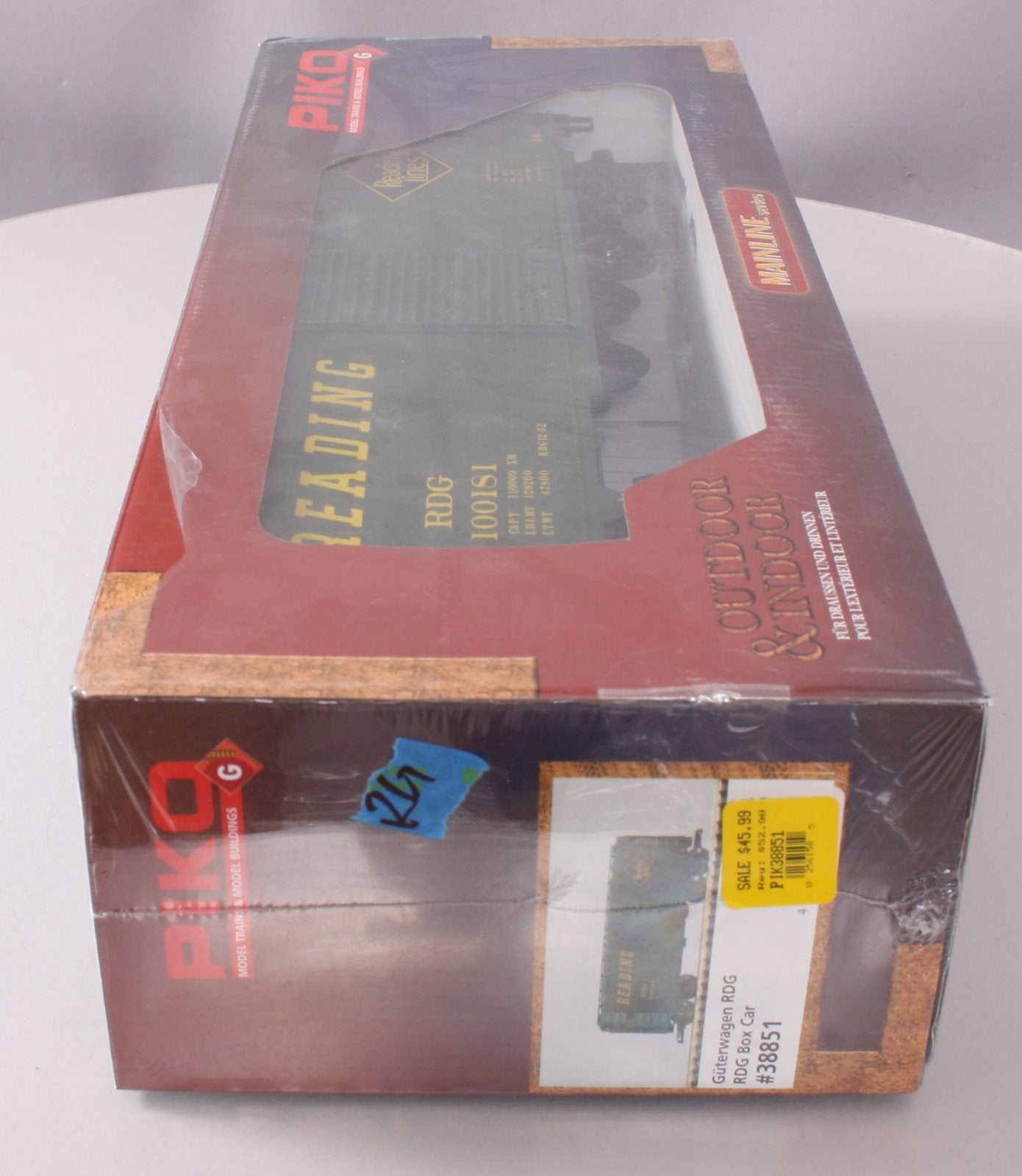 Piko 38851 G Scale Reading Steel Boxcar #100181