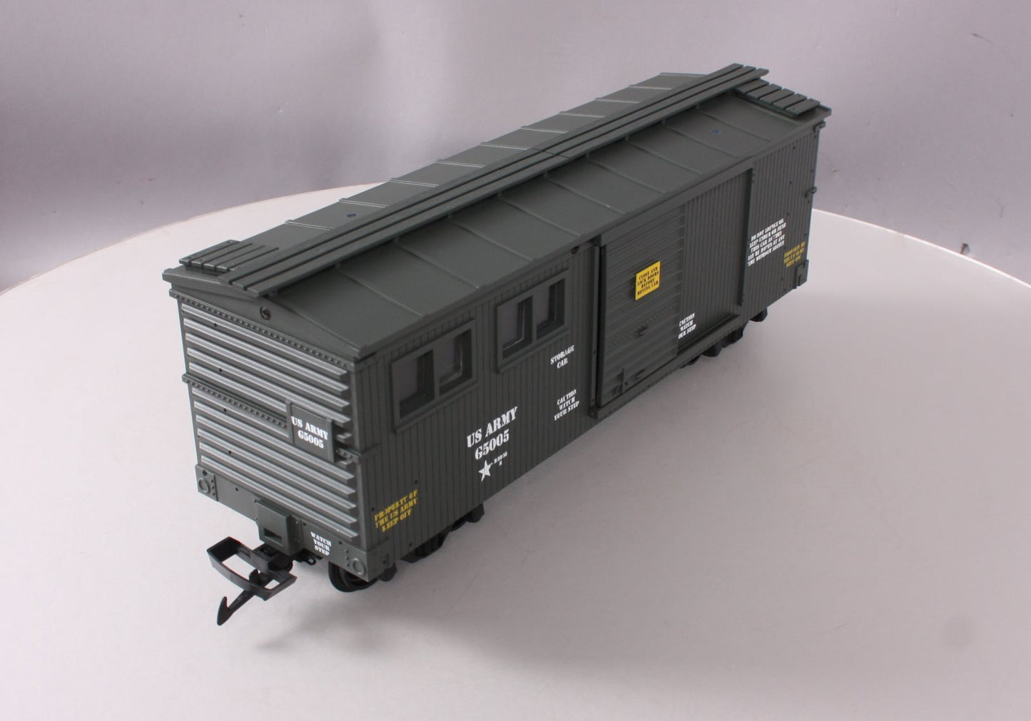 USA Trains R1859 G Scale U.S. Army Storage Car