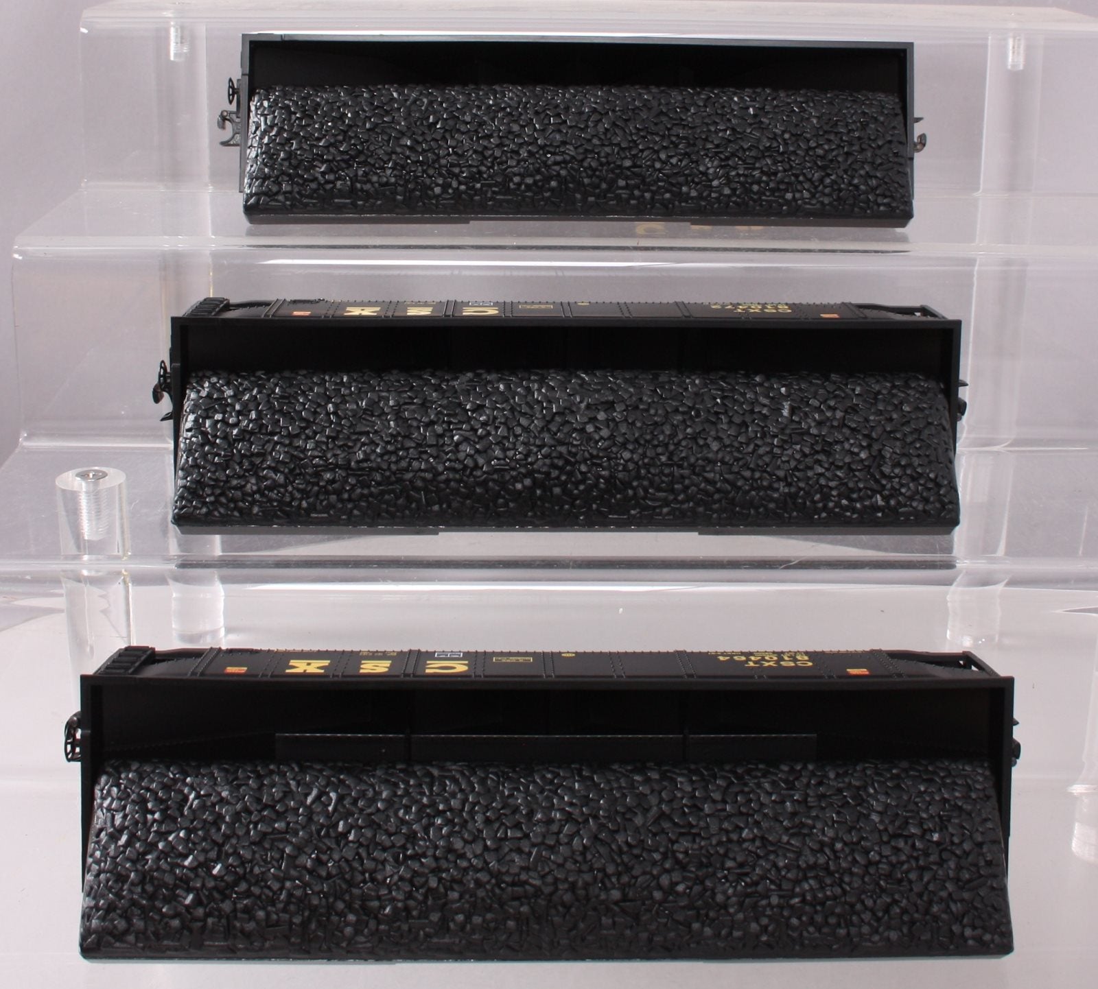 MTH 30-7064 O CSX RailKing 4-Bay Hopper Car Set (Set of 3)