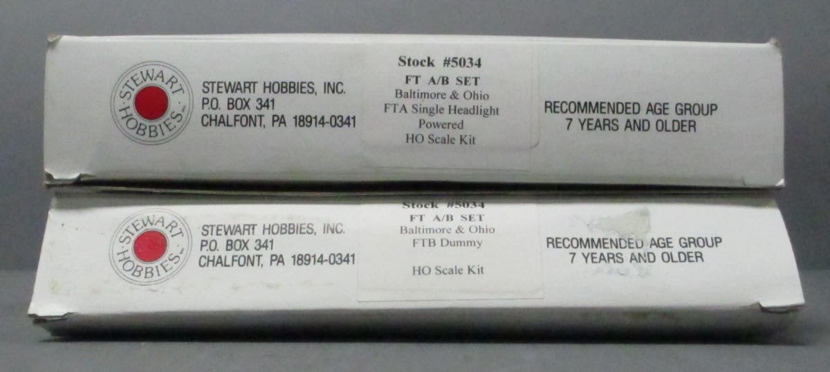 Stewart 5034 HO Baltimore & Ohio Diesel EMD FT A (Powered) B (Dummy) Set