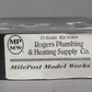 Mile Post Model Works 1809 O Scale Rogers Plumbing & Heating Supply Co Kit