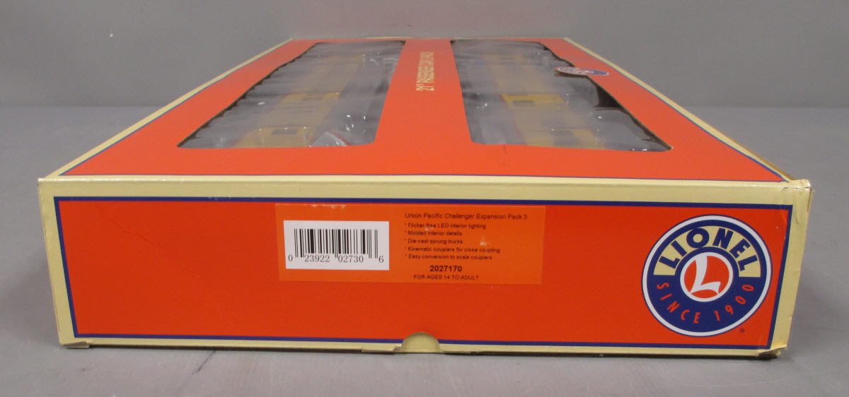 Lionel 2027170 Union Pacific 21" Challenger Passenger Car Expansion Pack #3