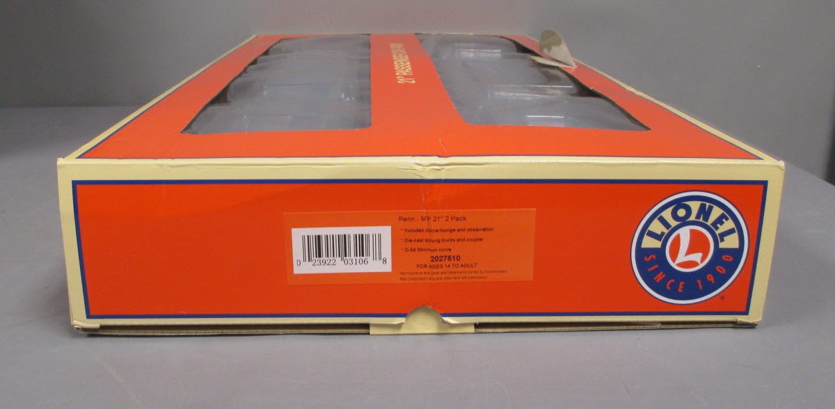 Lionel 2027510 Penn - Missouri Pacific 21" 2 Car Passenger Set