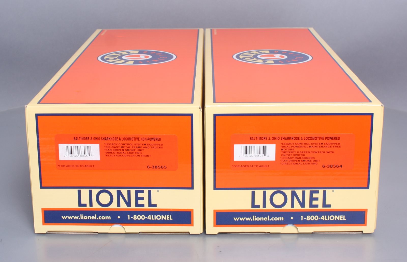 Lionel 6-38563 O B&O Legacy RF-16 Sharknose AA Diesel Locomotive Set #855/857