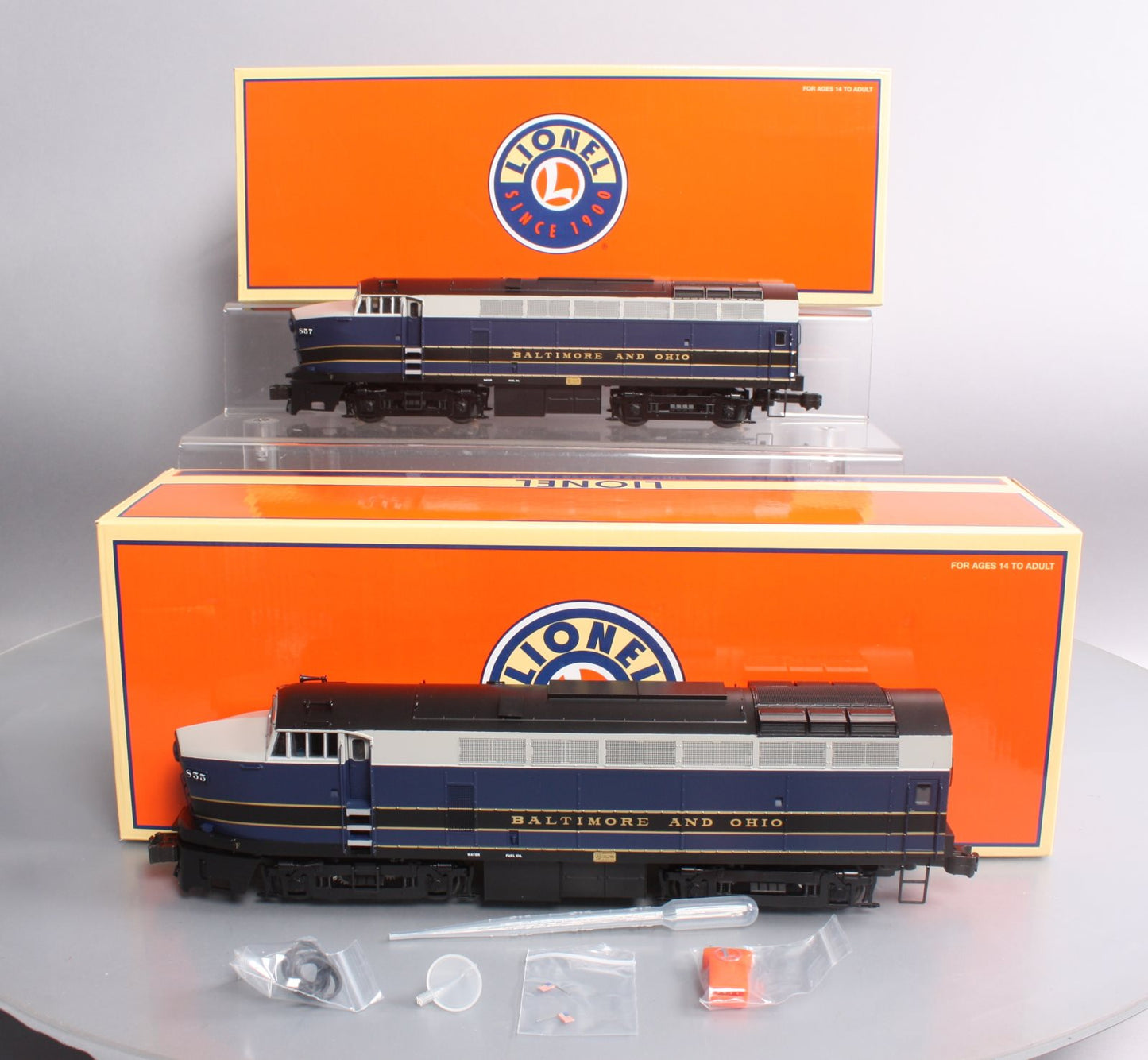 Lionel 6-38563 O B&O Legacy RF-16 Sharknose AA Diesel Locomotive Set #855/857
