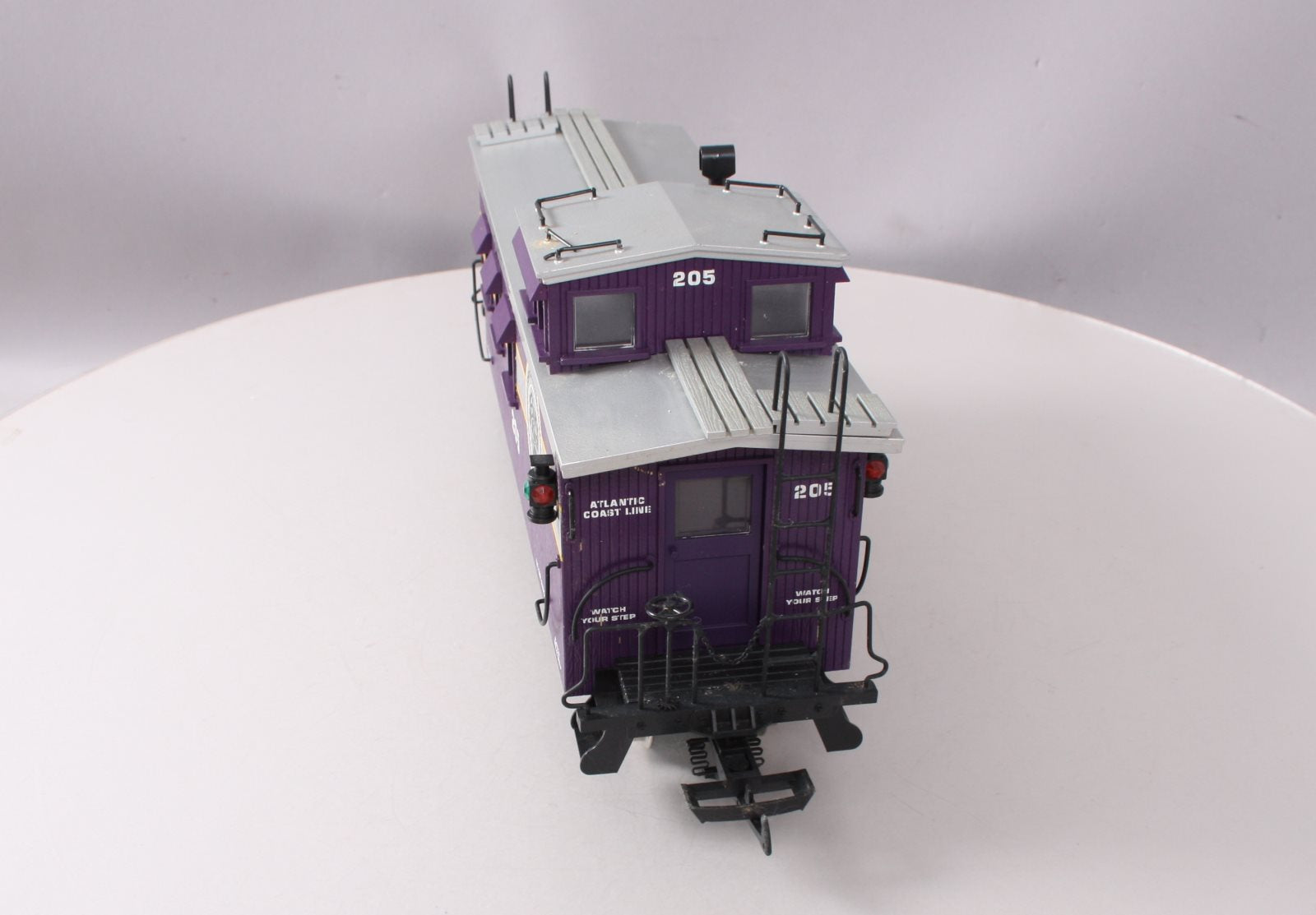 USA Trains R12015 G Atlantic Coast Line Wood Side Caboose #205 (Metal Wheels)