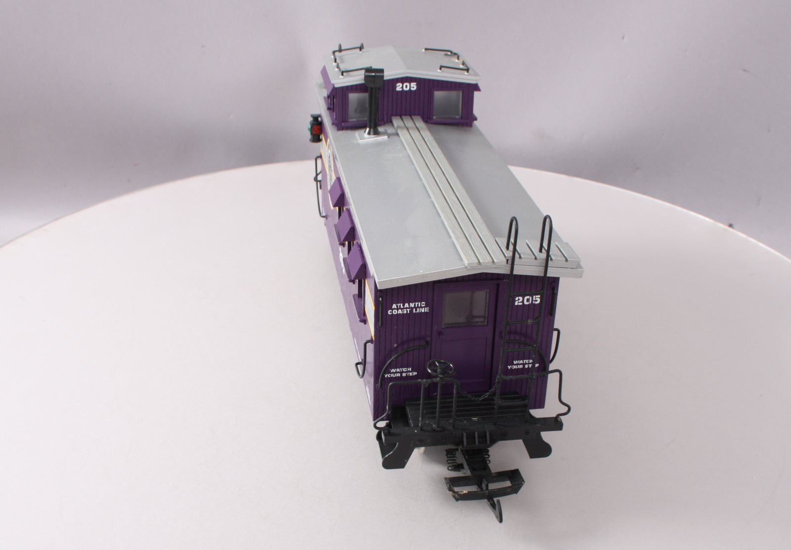 USA Trains R12015 G Atlantic Coast Line Wood Side Caboose #205 (Metal Wheels)