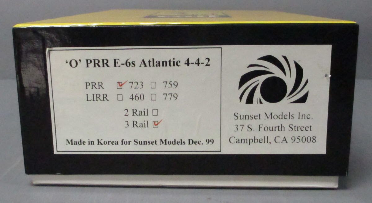3rd Rail 723 PRR E6s 4-4-2 Atlantic Steam Locomotive & Tender #723 (3Rail)