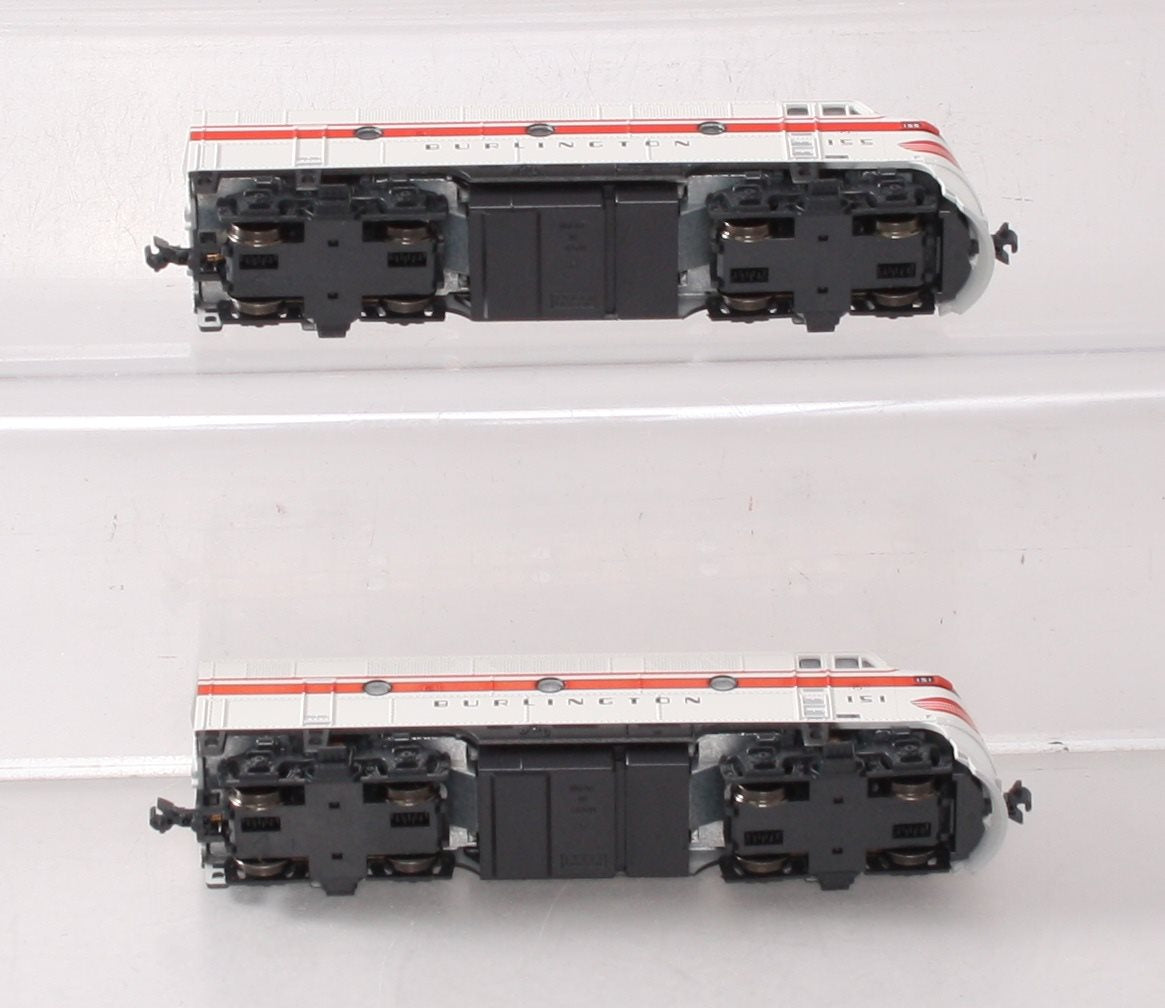Kato 106-0202 N Scale CB&Q EMD F2 AA Diesel Locomotive Set #151/155
