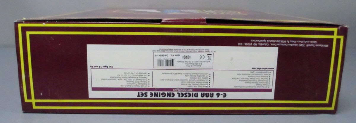 MTH 20-20341-1 O Scale B&O E-6 Diesel ABA Set w/ PS3