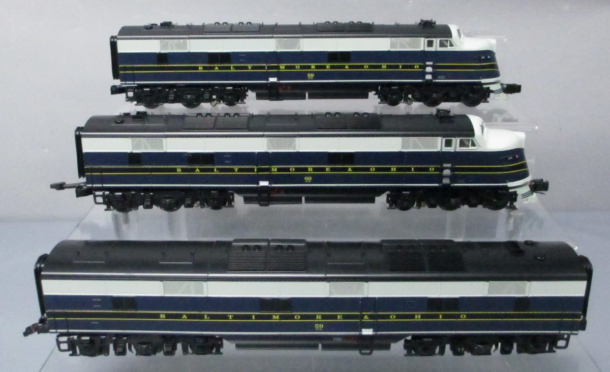 MTH 20-20341-1 O Scale B&O E-6 Diesel ABA Set w/ PS3
