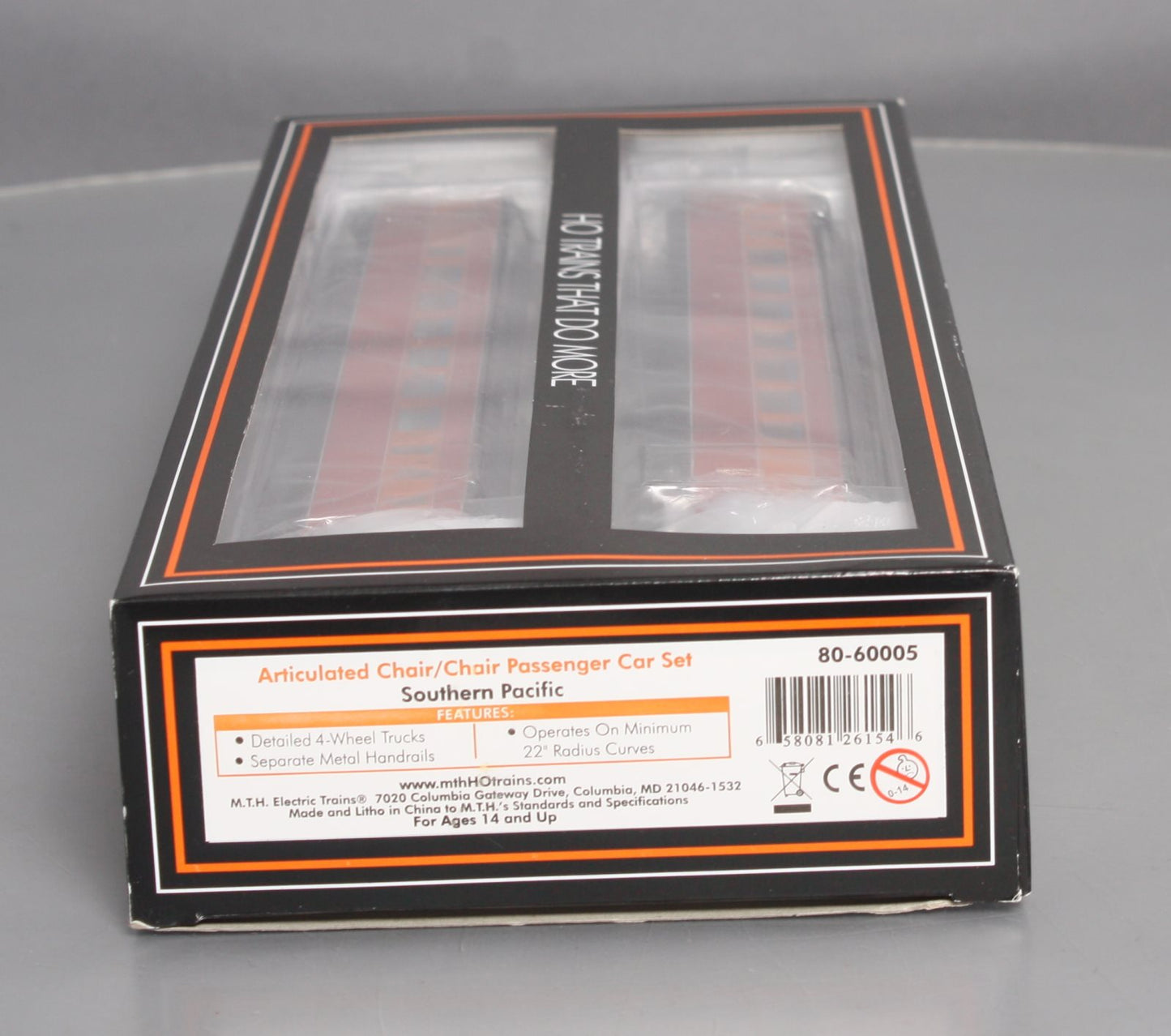 MTH 80-60005 HO Scale SP Articulated Chair/Chair Passenger Car Set (Set of 2)
