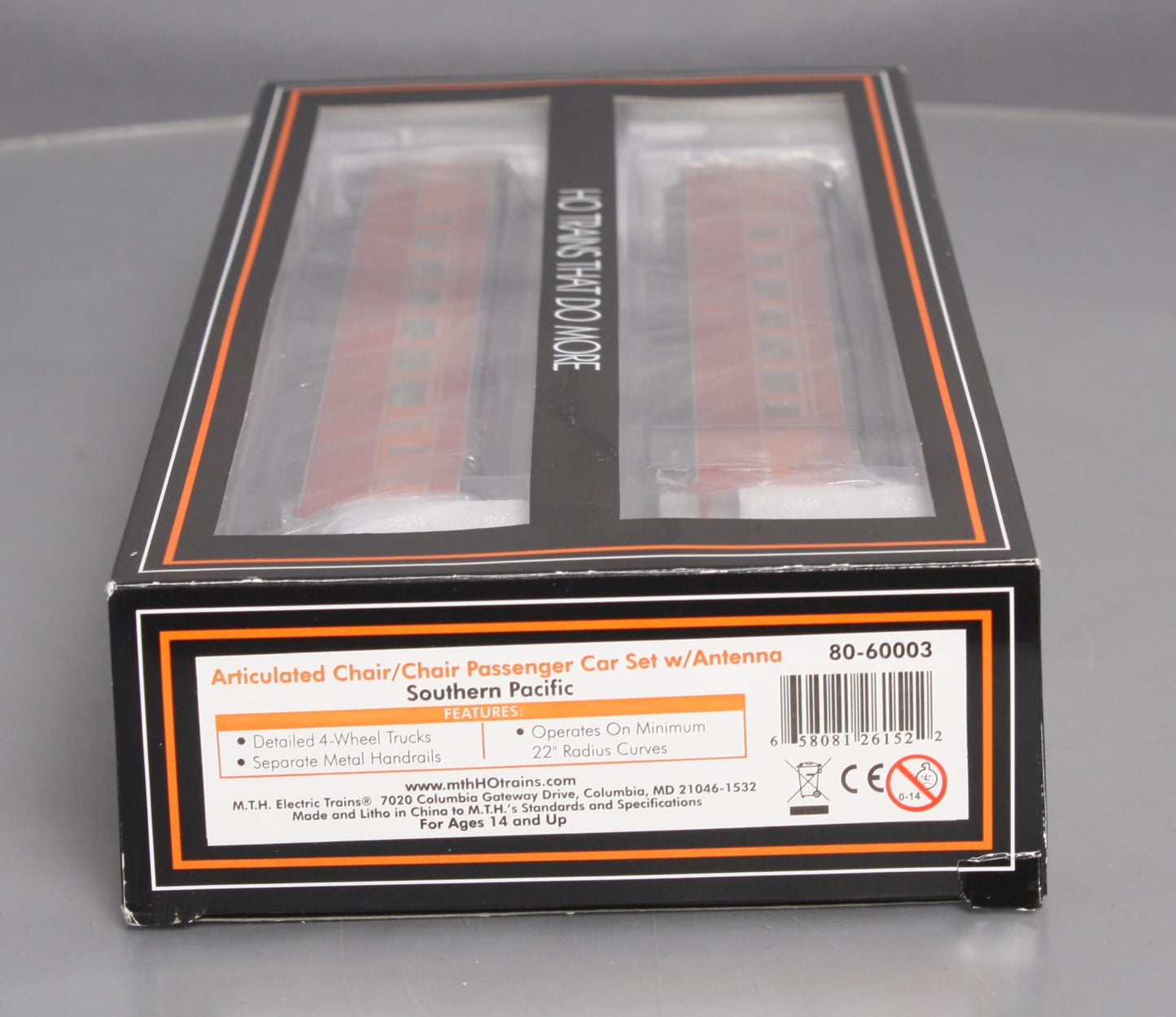 MTH 80-60003 HO SP Articulated Chair/Chair Passenger Set w/Antenna (Set of 2)