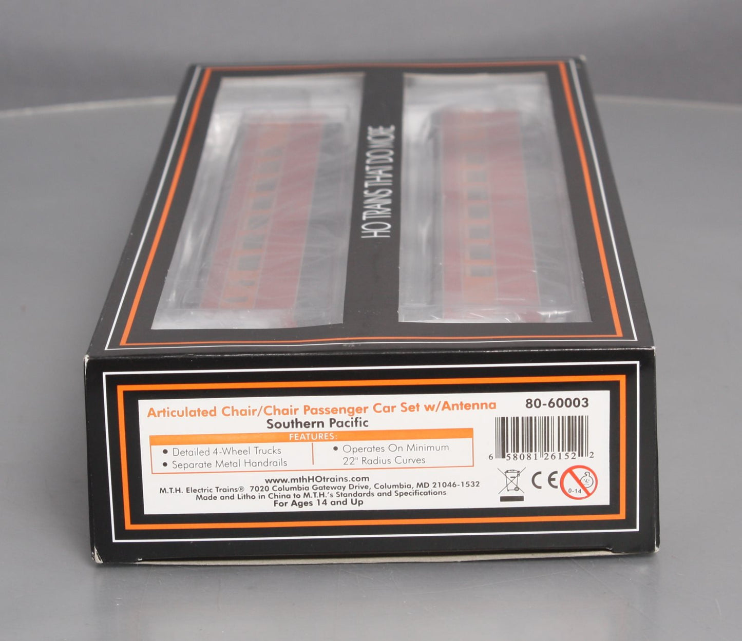 MTH 80-60003 HO SP Articulated Chair/Chair Passenger Set w/Antenna (Set of 2)