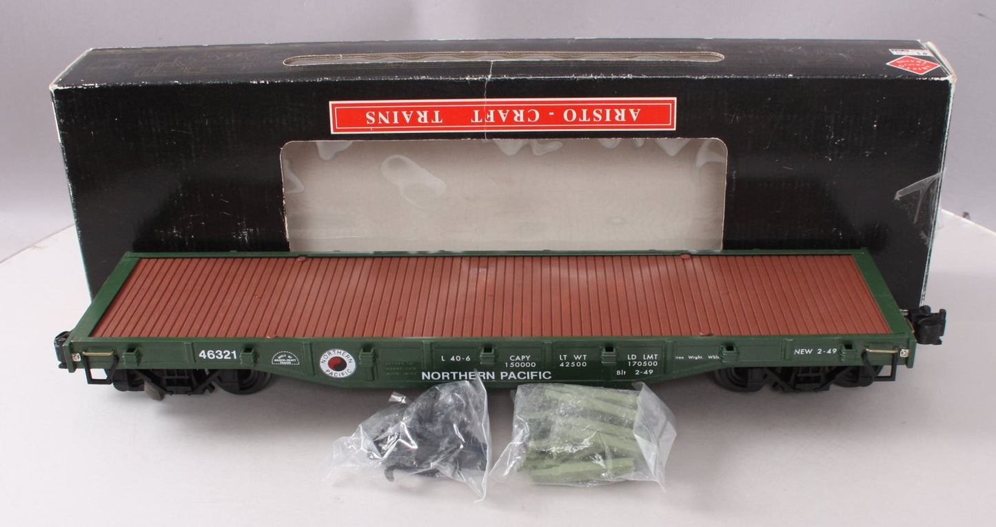 Aristo-Craft 46321 Flatcar Northern Pacific With Stakes
