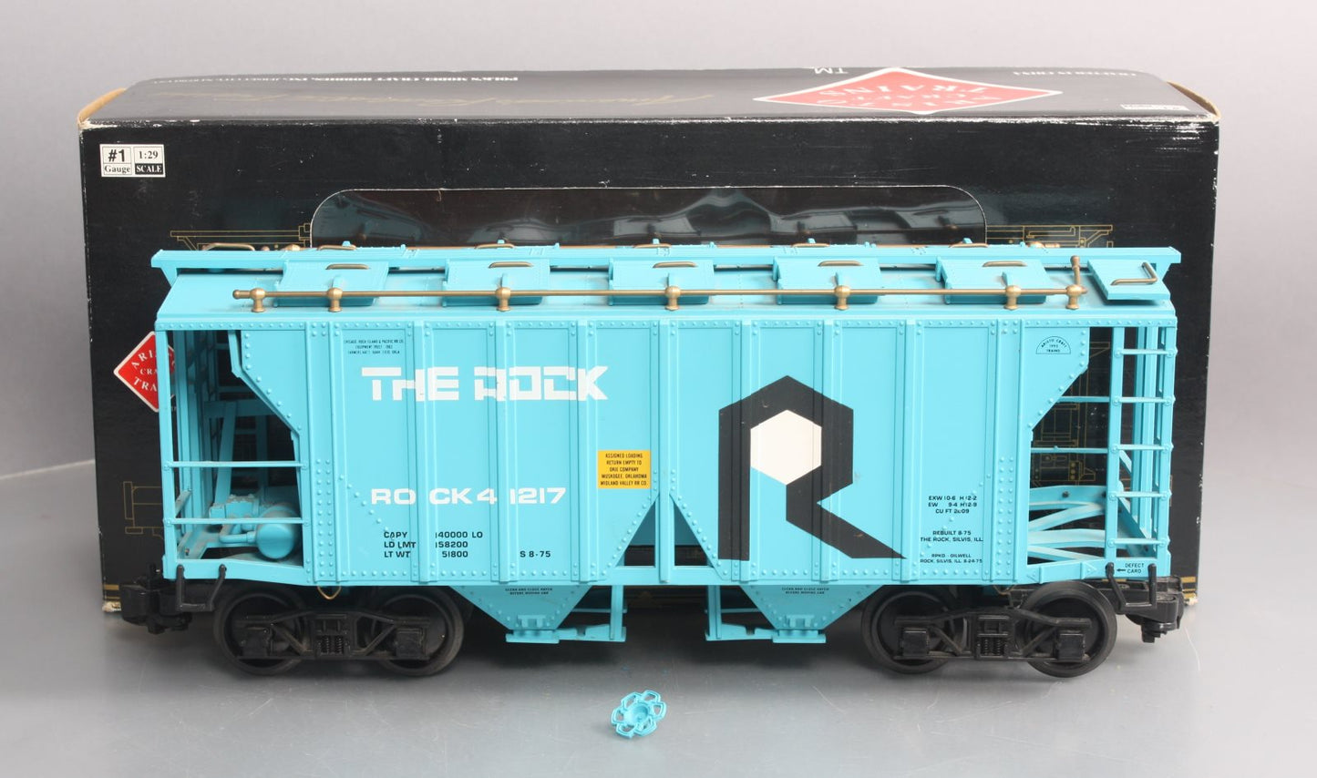 Aristo-Craft 41217 G Scale Rock Island 2-Bay Covered Hopper