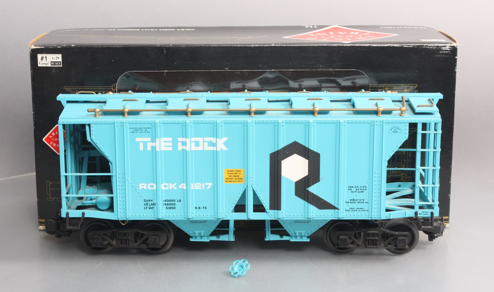 Aristo-Craft 41217 G Scale Rock Island 2-Bay Covered Hopper