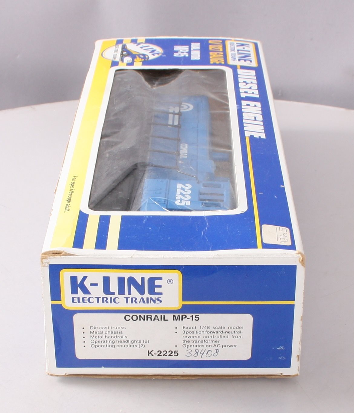 K-Line K-2225 O Conrail MP-15 Dual Motor Diesel Locomotive #2225