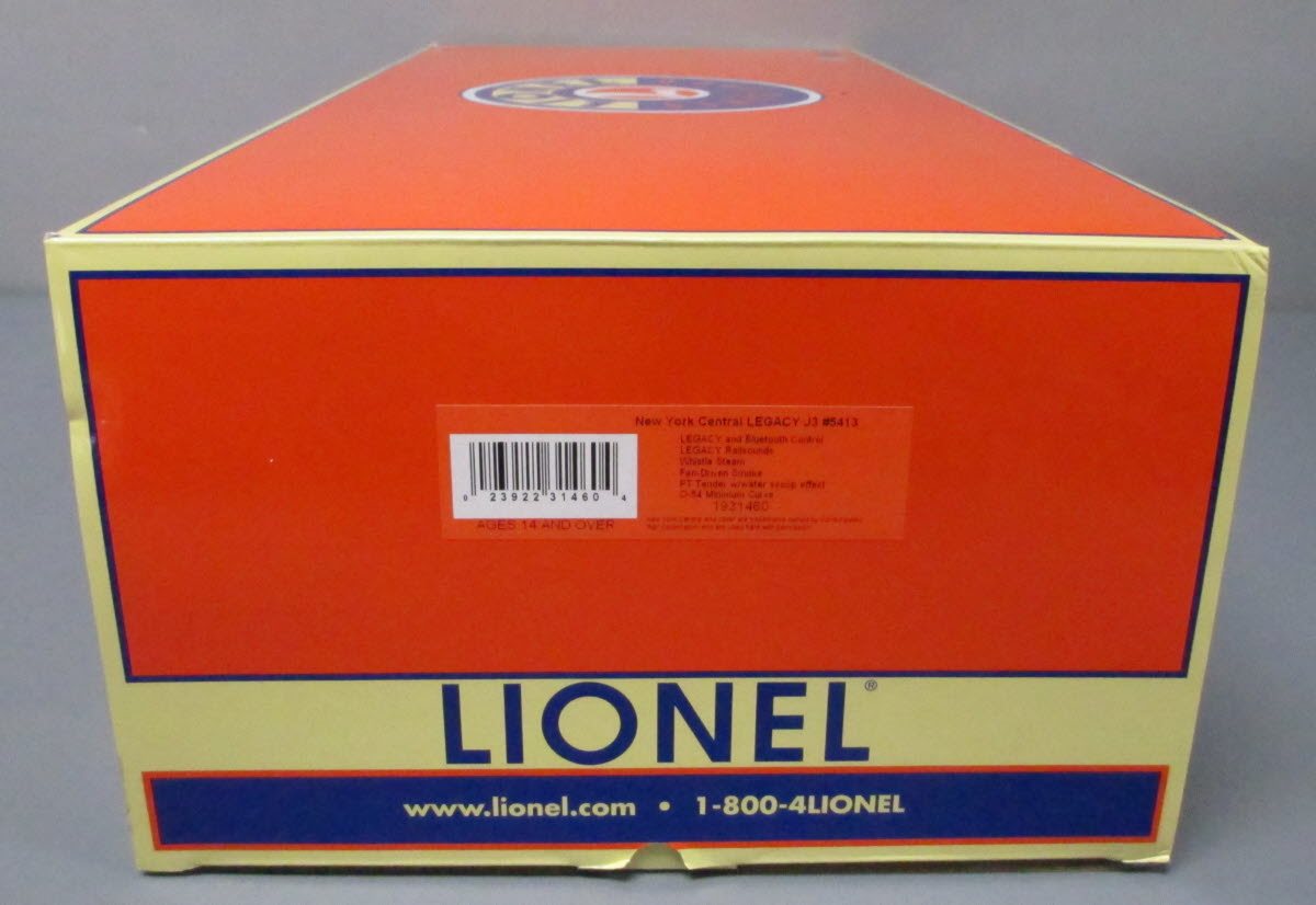 Lionel 1931460 New York Central J3a Steam Locomotive & Tender #5413 w LEGACY