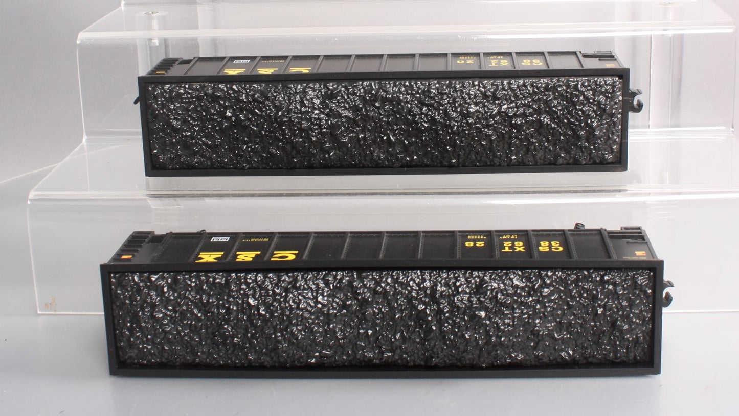 Lionel 6-19380 O Gauge CSX Bathtub Coal Gondola Cars #386228, #386220 with Loads