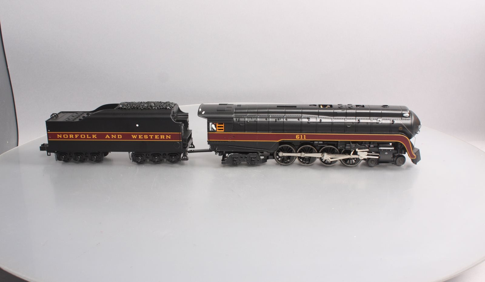 MTH 30-16741 O Norfolk & Western 4-8-4 Imperial “J” Steam Locomotive w/PS3 #611
