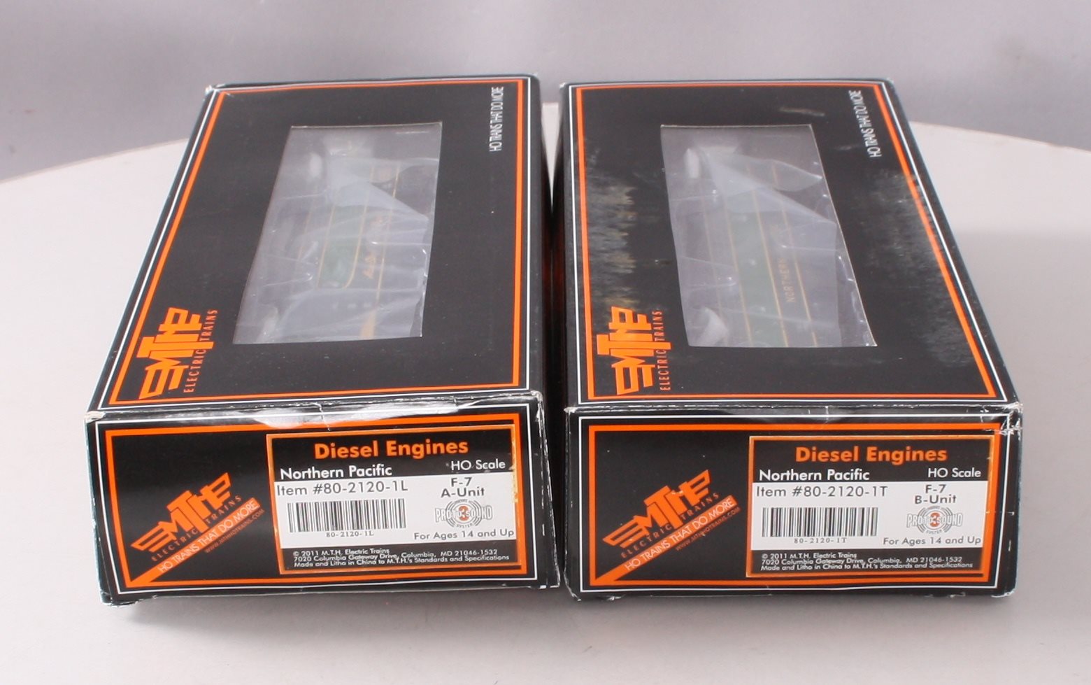 MTH 80-2120-1 HO Scale Northern Pacific F7 Diesel Locomotive AB Units w/PS3