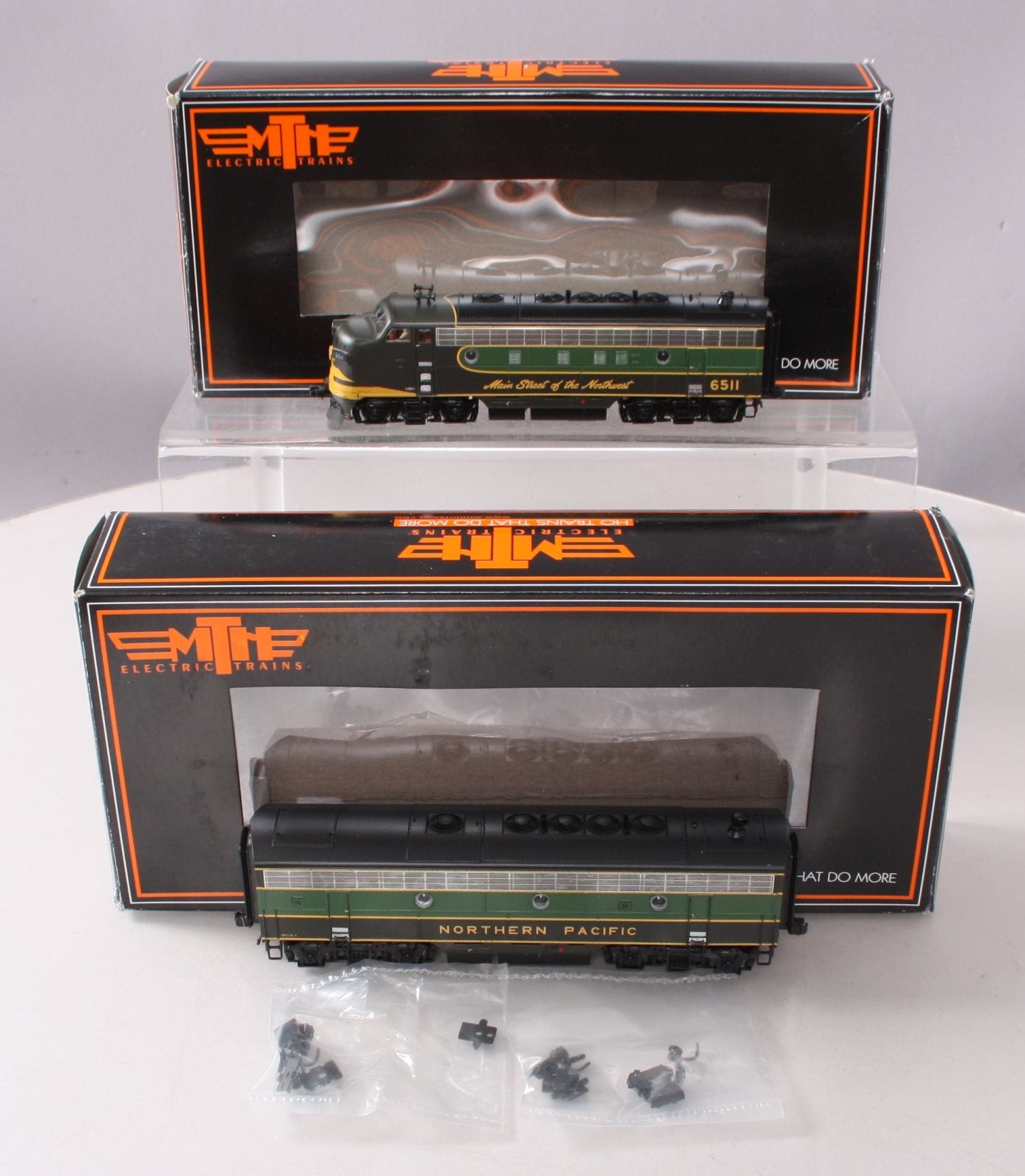MTH 80-2120-1 HO Scale Northern Pacific F7 Diesel Locomotive AB Units w/PS3