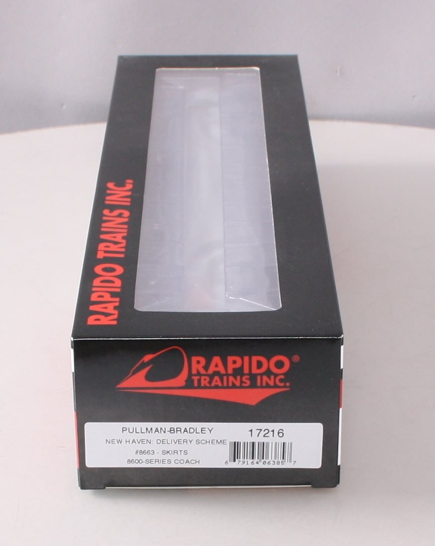 Rapido Trains 17216 HO New Haven Pullman-Bradley 8600-Series Coach #8663