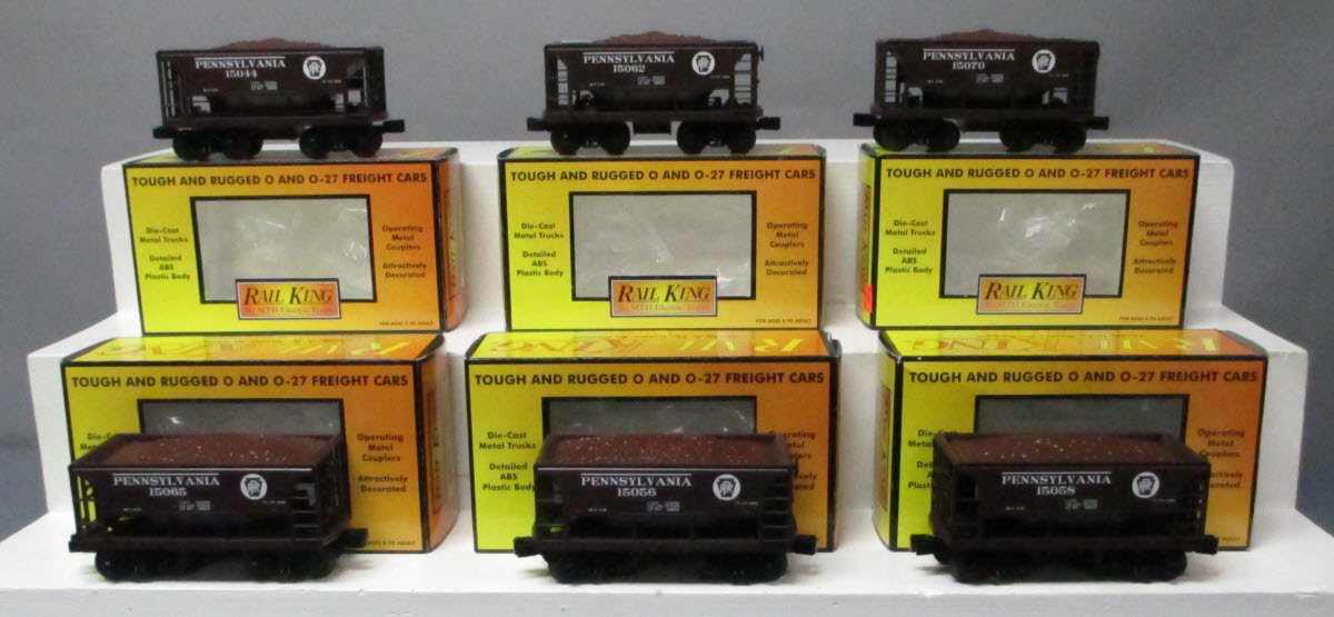 MTH 30-7038 O Pennsylvania RailKing Ore Car w/Ore Load (Set of 6)