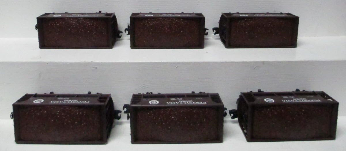 MTH 30-7038 O Pennsylvania RailKing Ore Car w/Ore Load (Set of 6)