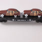 Lionel 6-17558 O Gauge Route 66 Flatcar with Two Brown Sedans